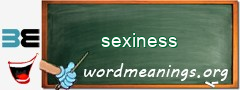 WordMeaning blackboard for sexiness